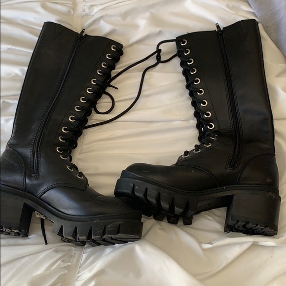 Jeffrey Campbell Shoes - black LF high combat boots